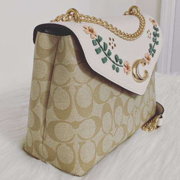 Copied - New Coach Tammie Shoulder Bag Signature Canvas Floral Whipstitch - Picture 3 of 11